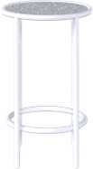 White Helix Bar Table